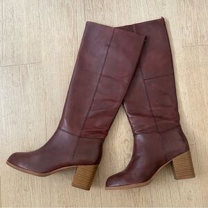 Vagabond knee high burgundy leather boots